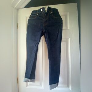 Everlane high-rise skinny jeans. 26 regular in dark indigo